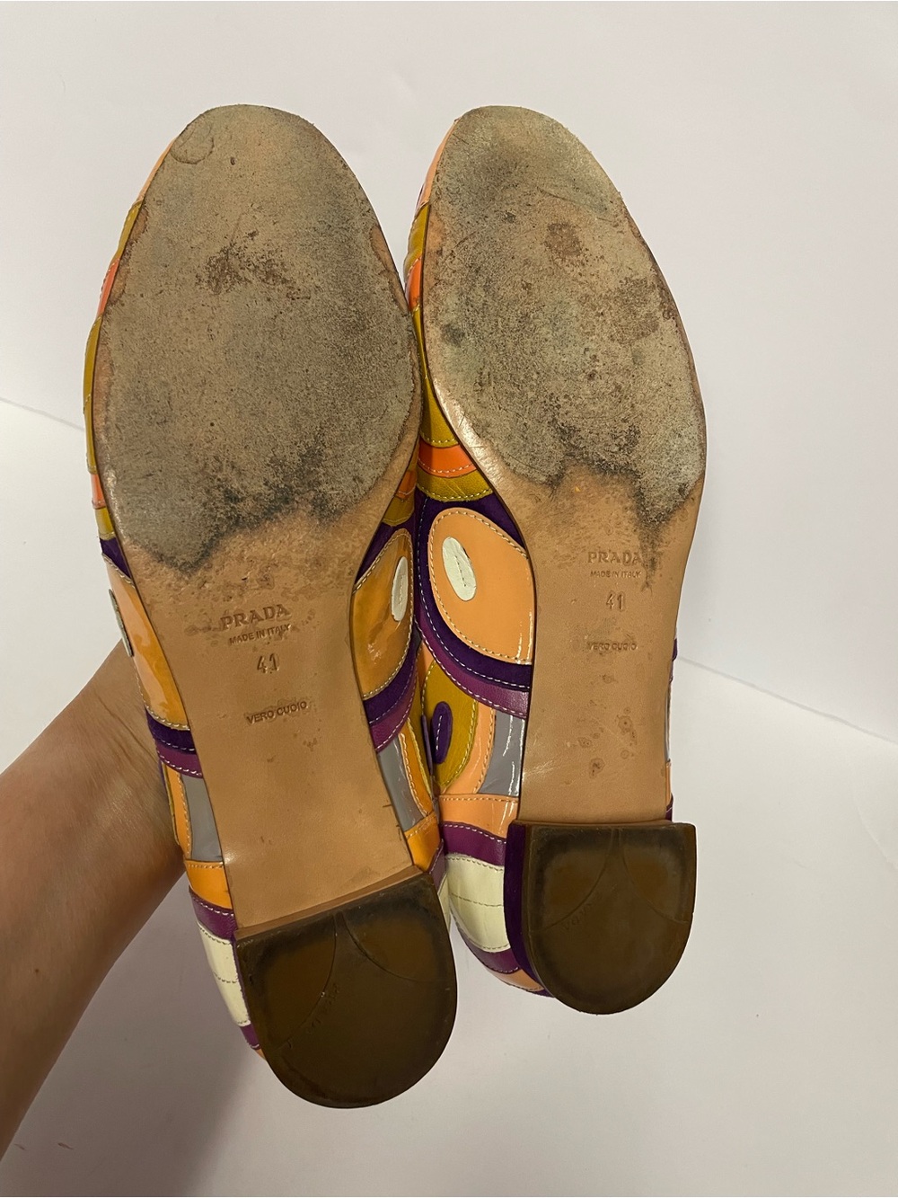 Vintage Prada butterfly Multicolor Flats ballets 41 - Picture 9 of 12